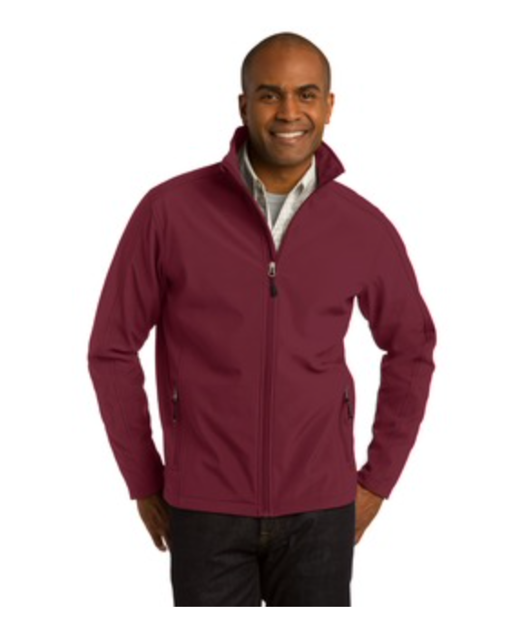 Men's  Port Authority Core Soft Shell Jacket in Maroon Main Image